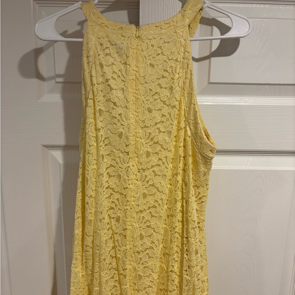 Betsey Johnson Yellow Lace Midi Dress - Picture 2 of 3